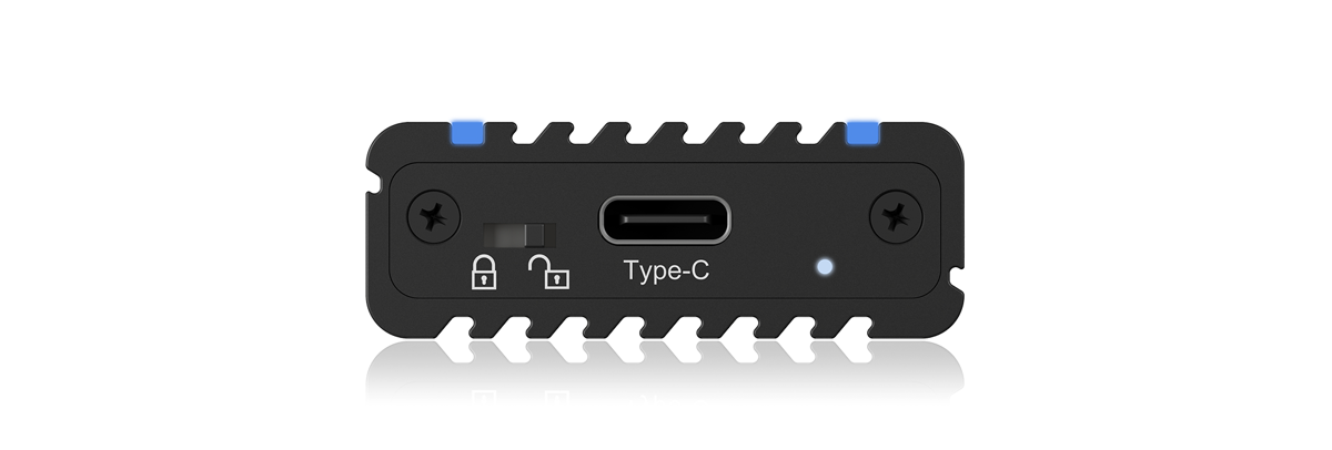 IB-1824ML-C31 USB Type-C® Enclosure for M.2 NVMe SSD - RGB illuminated 