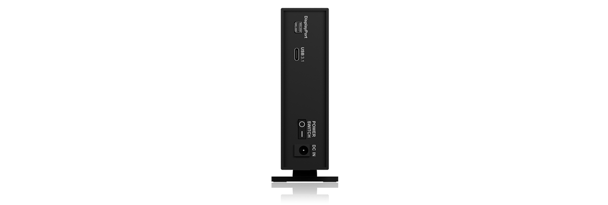 IB-367-CPD+ USB 3.1 Type-C (Gen 2) enclosure for 1x 2,5"/3,5" SATA drives with Mini DisplayPort and PD 