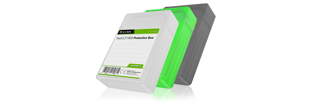 IB-AC6025-3 Protection box set for 2x 2.5" SSD/HDD