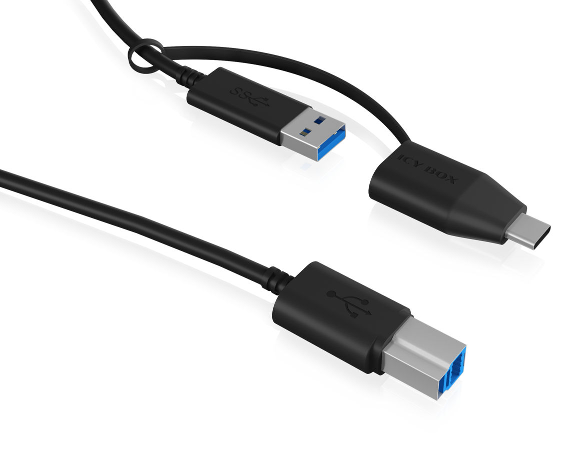 IB-CB032 USB 3.2 (Gen 1) Type-B to USB Type-A & Type-C cable