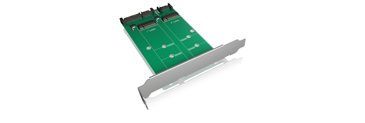 IB-CVB512-S Converter-board 2x SATA to 2x M.2 SATA 