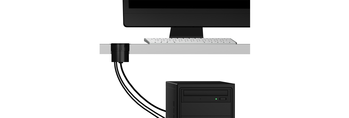 IB-HUB2201 2x USB 3.0 In-Desk Hub with 230 V socket 