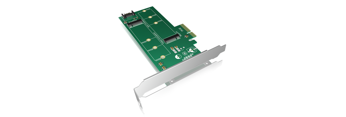 IB-PCI209 2x M.2 SSD to SATA III and PCIe 3.0 x4 Host 