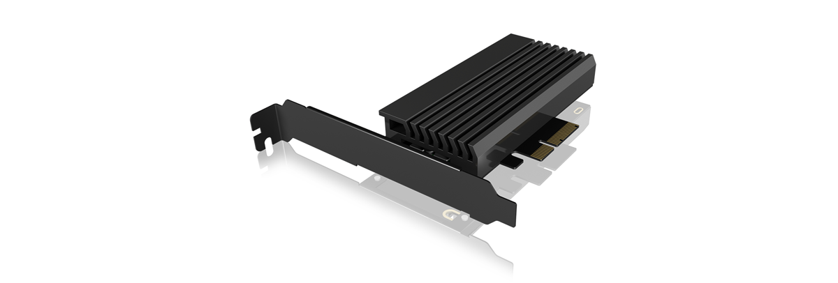 IB-PCI214M2-HSL PCIe card with M.2 M-Key socket for one M.2 NVMe SSD 