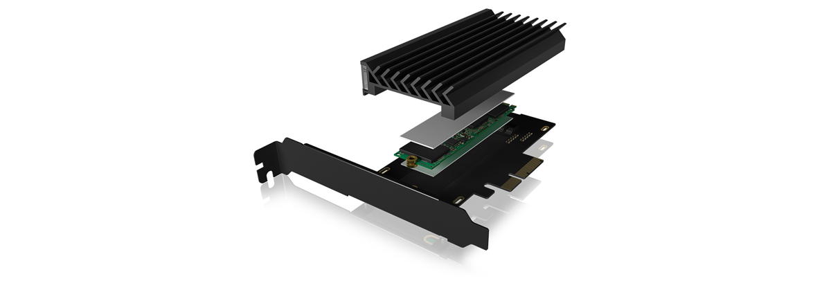 IB-PCI224M2-ARGB ARGB PCIe extension card for M.2 NVMe SSD 