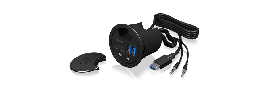 IB-HUB1403B  In-Desk USB 3.0 with Type-C, Type-A and audio 