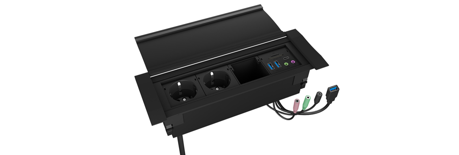IB-TS401-4 4-Port desk socket and USB Hub